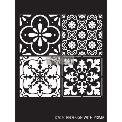 Coastal Tile Stencil Redesign with Prima Size 9"×13.5"