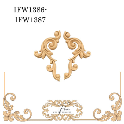 Corner Scroll Applique IFW 1386-1387