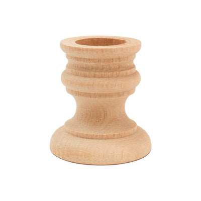 Country Solid Wood Candle Cup - 1 7/8 W x 1 3/4 H
