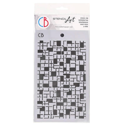 Crossword - Texture Stencil 5x8 by Ciao Bella Stencil Art