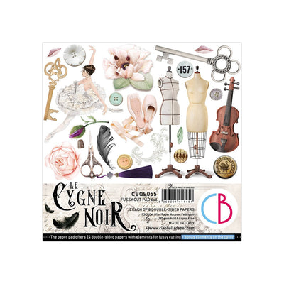 Cygne Noir Fussy Cut Pad 6x6 24/Pkg by Ciao Bella