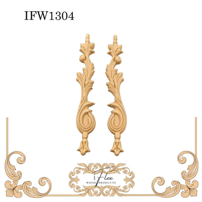 Decorative Drop Pair Applique Embellishment IFW 1304