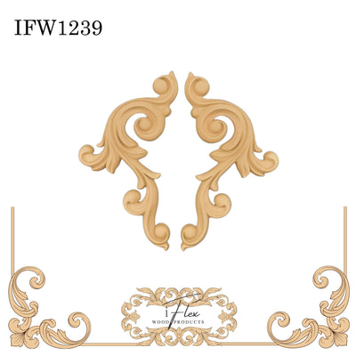 Decorative Scroll Pair IFW 1239