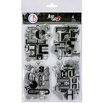 Design Letters EFGH - Clear Stamp 6x8 by Ciao Bella Stamping Art