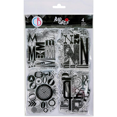 Design Letters MNOP - Clear Stamp 6x8 by Ciao Bella Stamping Art