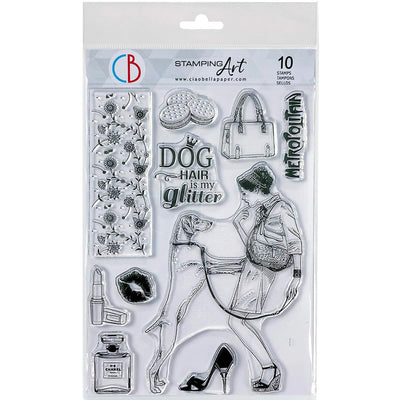 Dog Hair is my Glitter - Clear Stamp 6x8 by Ciao Bella Stamping Art