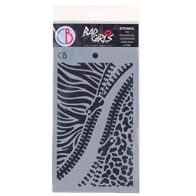 Double Zip - Texture Bad Girls Stencil 5x8 by Ciao Bella
