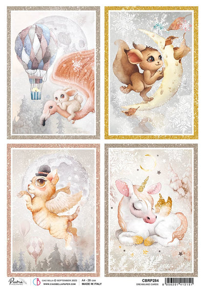 Dreamland Cards A4 Decoupage Rice Paper Dreamland Collection by Ciao Bella