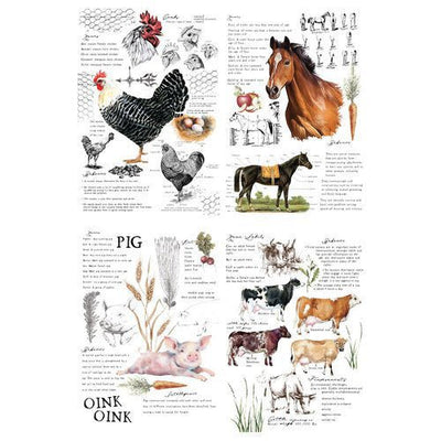 Farm Life Transfer Redesign with Prima – TOTAL SHEET SIZE 24″ X 32″, CUT INTO 2 SHEETS