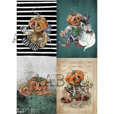 Festive Pumpkin Cards Decoupage Rice Paper A3 Item No. 3582 by AB Studio