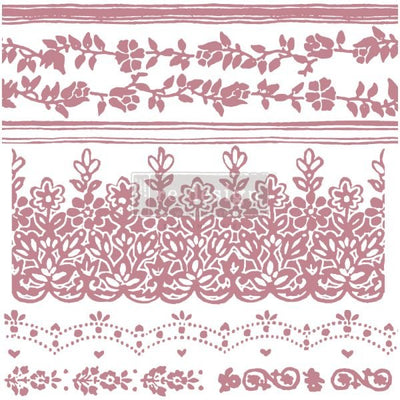 Floral Borders Stamp Redesign Decor Clear-Cling Stamp
