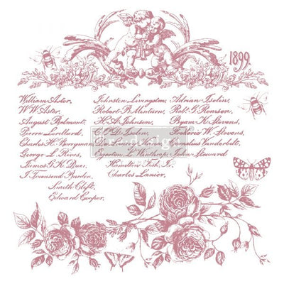 Floral Script Stamp Redesign Decor Clear-Cling Stamp