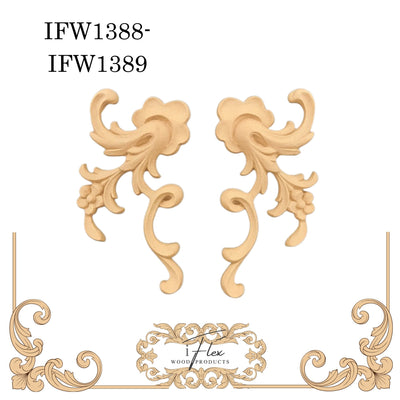 Floral Scroll Applique IFW 1388-1389