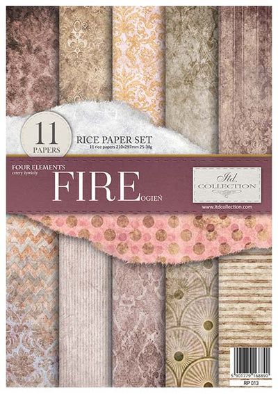 Four Elements Fire A4 Decoupage Rice Paper Set Item RP013 by ITD Collection