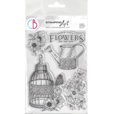 Fresh Flowers - Clear Stamp 6x8 by Ciao Bella Stamping Art