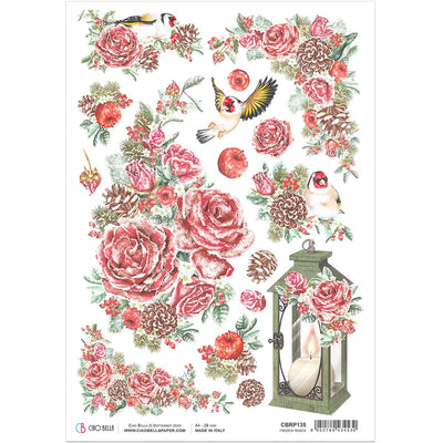 Frozen Roses - A4 Rice Paper Frozen Roses Ciao Bella Collection