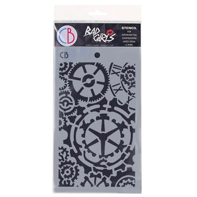 Gears - Texture Bad Girls Stencil 5x8 by Ciao Bella