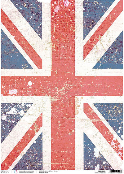 God Save the Queen A3 Rice Paper London's Calling Collection by Ciao Bella