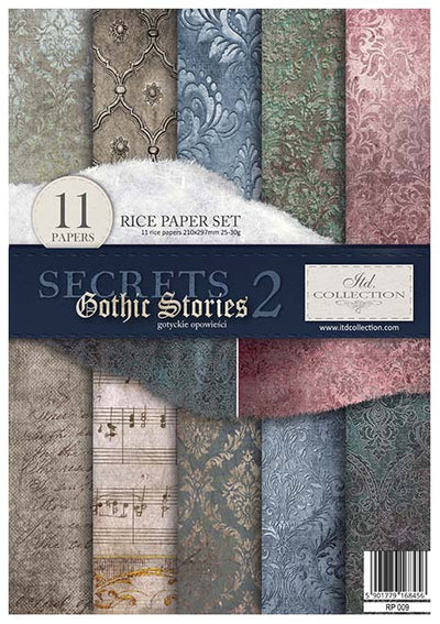 Gothic Stories A4 Decoupage Rice Paper Set Item RP009 by ITD Collection
