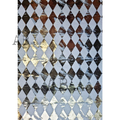 Harlequin Gilded Decoupage Rice Paper A4 Item No. 0010 by AB Studio