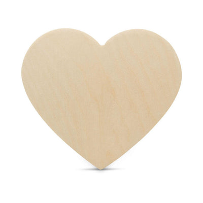 Heart Shape Plywood Cutout - 10 W x 9 H x .25 T