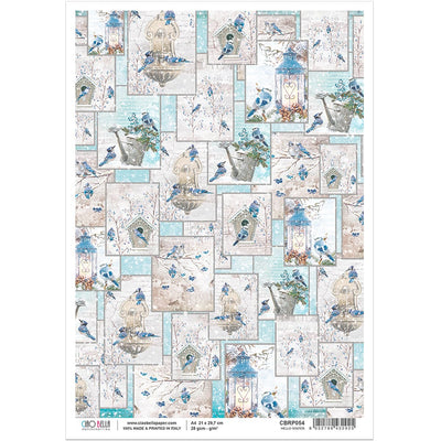 Hello Winter - A4 Rice Paper Time for Home Ciao Bella Collection