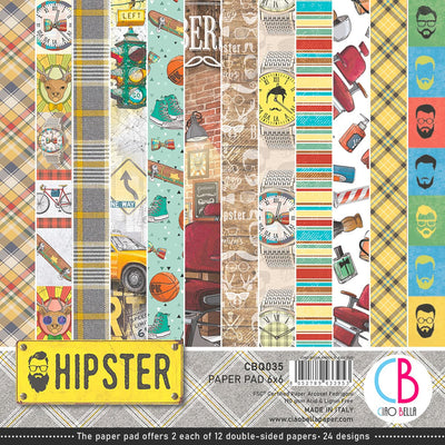 Hipster Fussy Cut Pad 6x6 24/Pkg by Ciao Bella