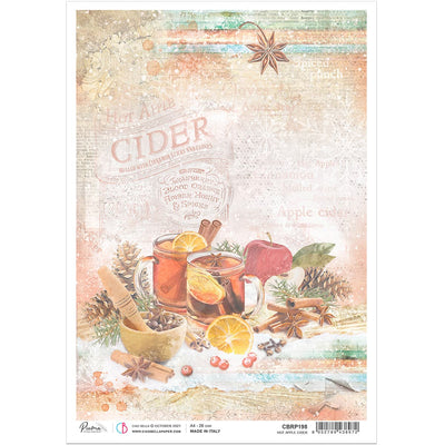 Hot Apple Cider - A4 Rice Paper The Gift of Love Ciao Bella Collection