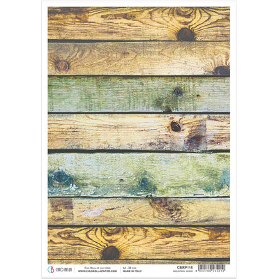 Industrial Wood - A4 Rice Paper Modern Times Ciao Bella Collection