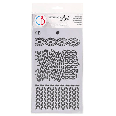 Knitting - Texture Stencil 5x8 by Ciao Bella Stencil Art