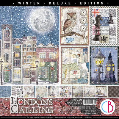 London's Calling Paper Pad 12x12 12/Pkg plus 1 free deluxe sheet by Ciao Bella