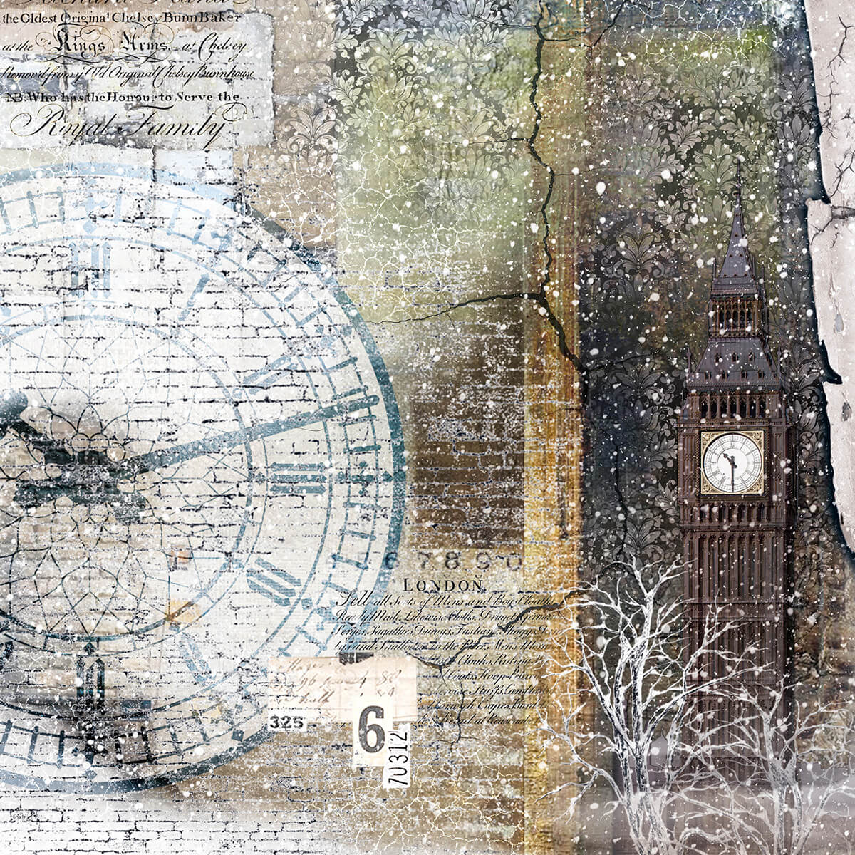 London's Calling Patterns Pad 12x12 8/Pkg plus 1 free deluxe sheet by ...