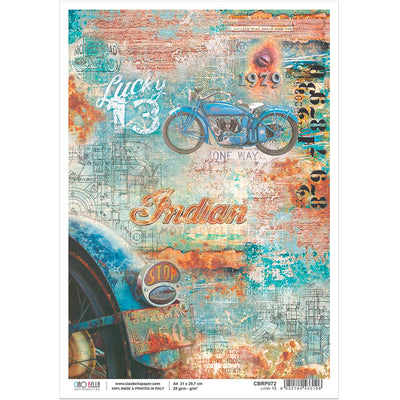 Lucky 13 - A4 Rice Paper Collateral Rust Ciao Bella Collection