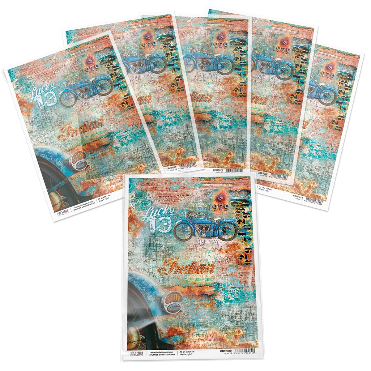 Collateral Rust Paper Lucky 13 - A4 Rice Paper Collateral Rust Ciao Bella Collection – All ...