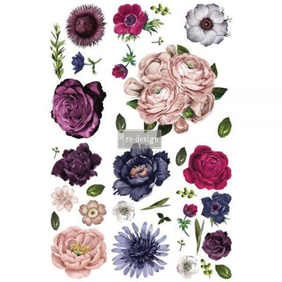 Lush Floral II REDESIGN DECOR TRANSFERS – TOTAL SHEET SIZE 48″ X 32″, CUT INTO 6 SHEETS