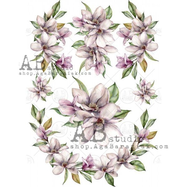 Magnolia Decoupage Rice Paper A4 Item No. 0243 by AB Studio – All Paint ...