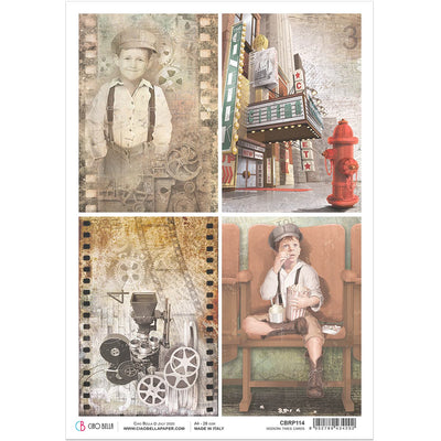 Modern Times Cards - A4 Rice Paper Modern Times Ciao Bella Collection