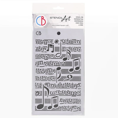 Musical Score - Texture Stencil 5x8 by Ciao Bella Stencil Art