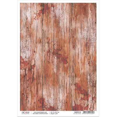 Old time wood - A4 Rice Paper Woodland Ciao Bella Collection