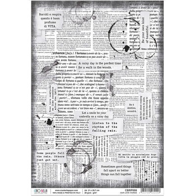 Our Love Words A4 Rice Paper by Ciao Bella