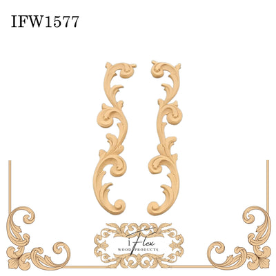 Pair of Scroll Applique IFW 1577