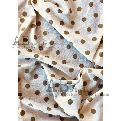 Polka Dot Linen Decoupage Rice Paper A4 Item No. 0578 by AB Studio