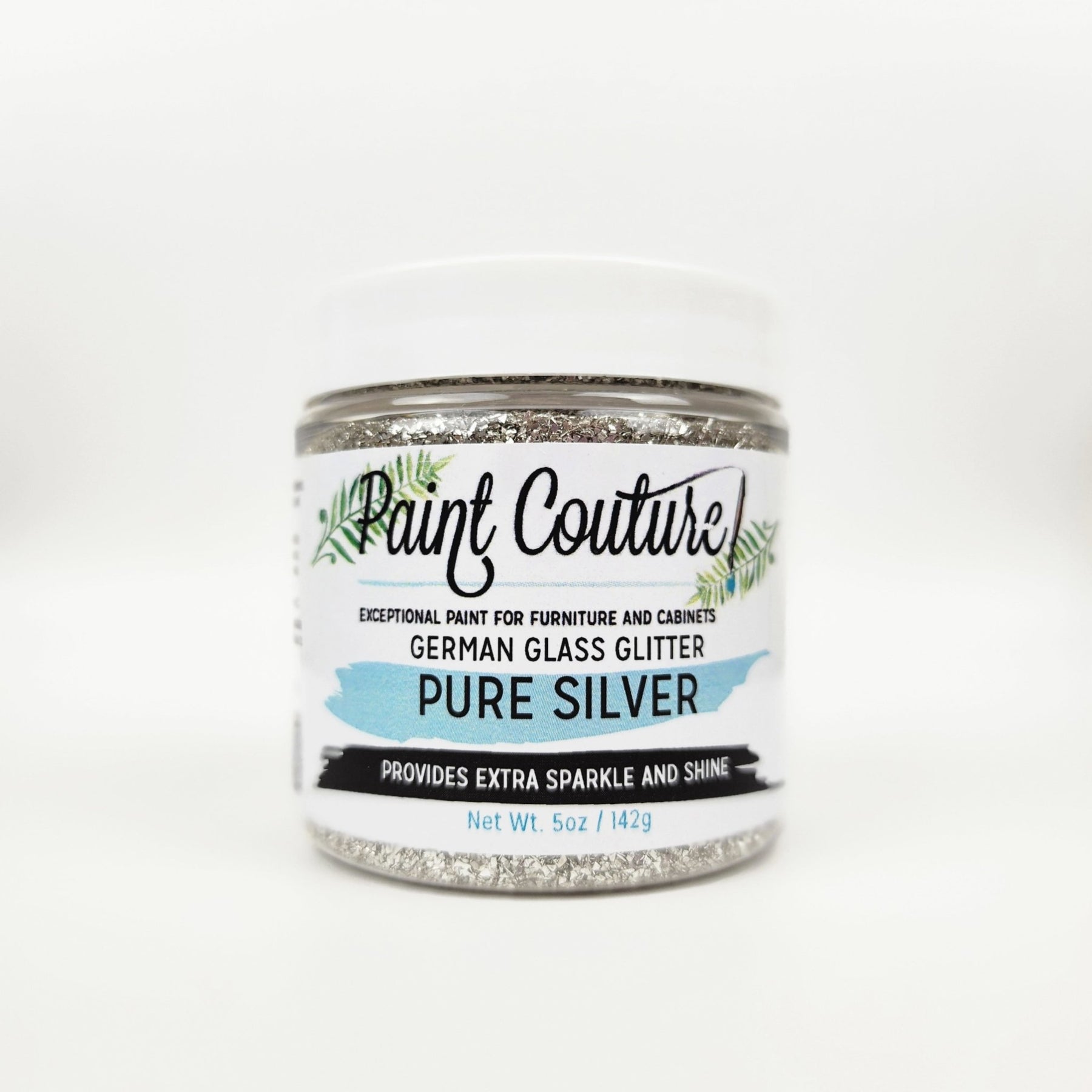 Pure Silver German Glass Glitter by Paint Couture 4oz