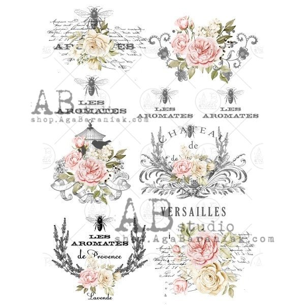 Royal Bouquet Decoupage Rice Paper A4 Item No. 0675 by AB Studio – All ...