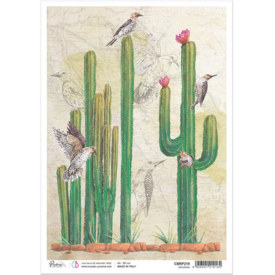 Saguaros - A4 Rice Paper Sonora Ciao Bella Collection