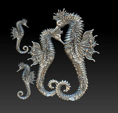 Seahorse Realm silicone mold by Zuri