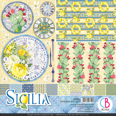 Sicilia Patterns Pad 12x12 8/Pkg by Ciao Bella