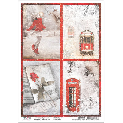 Snow and the City cards - A4 Rice Paper Snow and the City Ciao Bella Collection