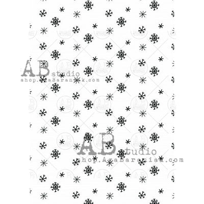 Snowflakes Gold Vellum Paper A4 Item No. 0112 by AB Studio