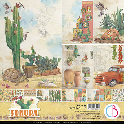 Sonora Paper Pad 12x12 12/Pkg by Ciao Bella